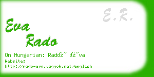 eva rado business card