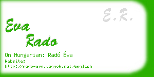 eva rado business card
